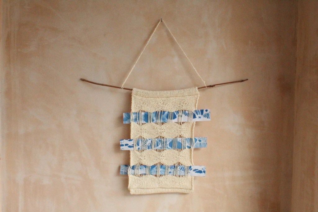 Knitting with Light woven studies textile artwork
